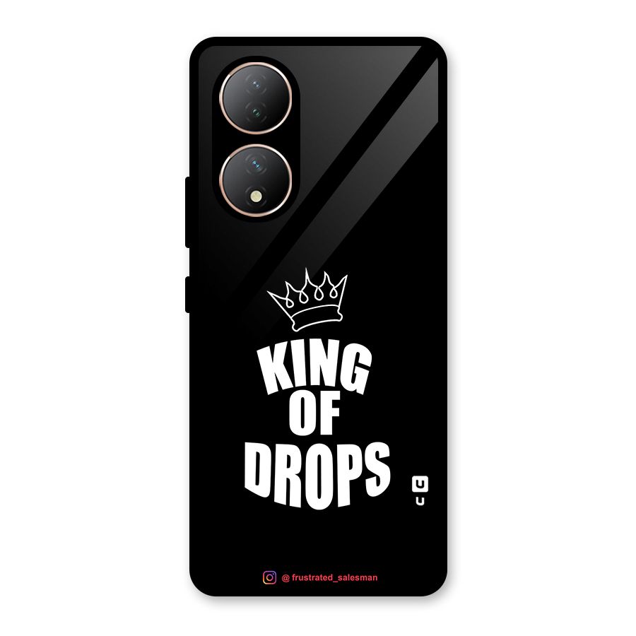 King of Drops Black Glass Back Case for Vivo Y100A