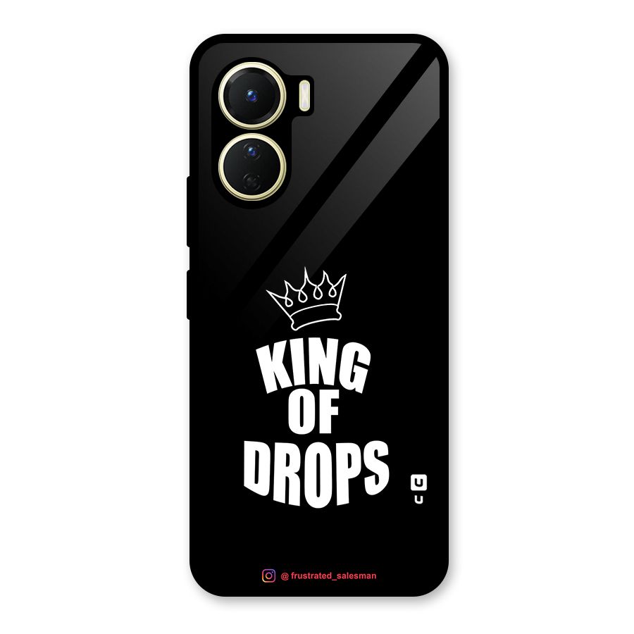 King of Drops Black Glass Back Case for Vivo Y56