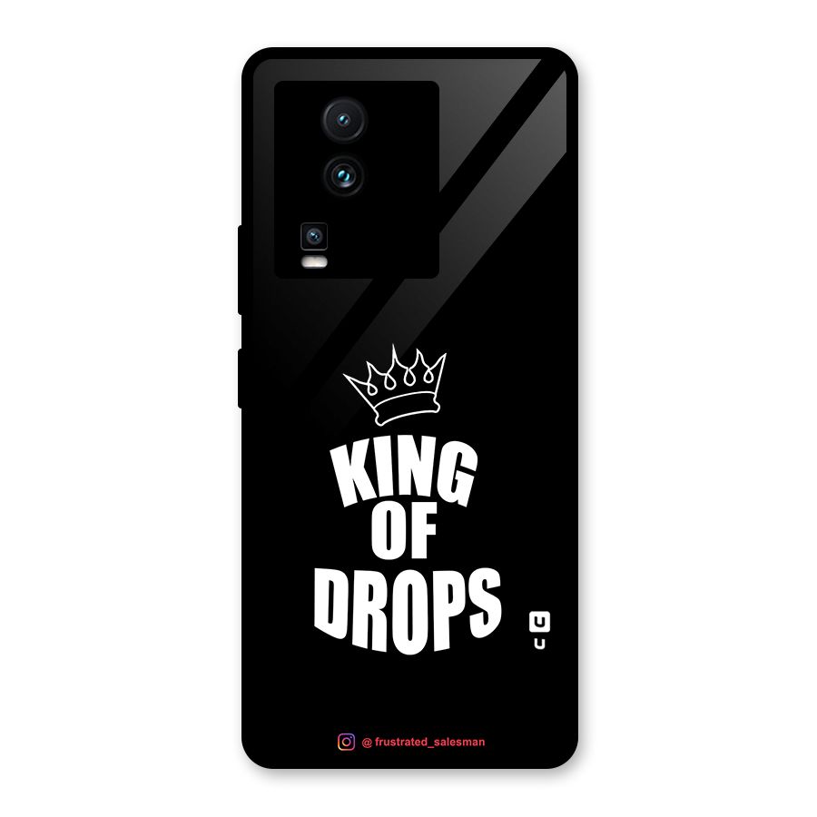 King of Drops Black Glass Back Case for Vivo iQOO Neo 7
