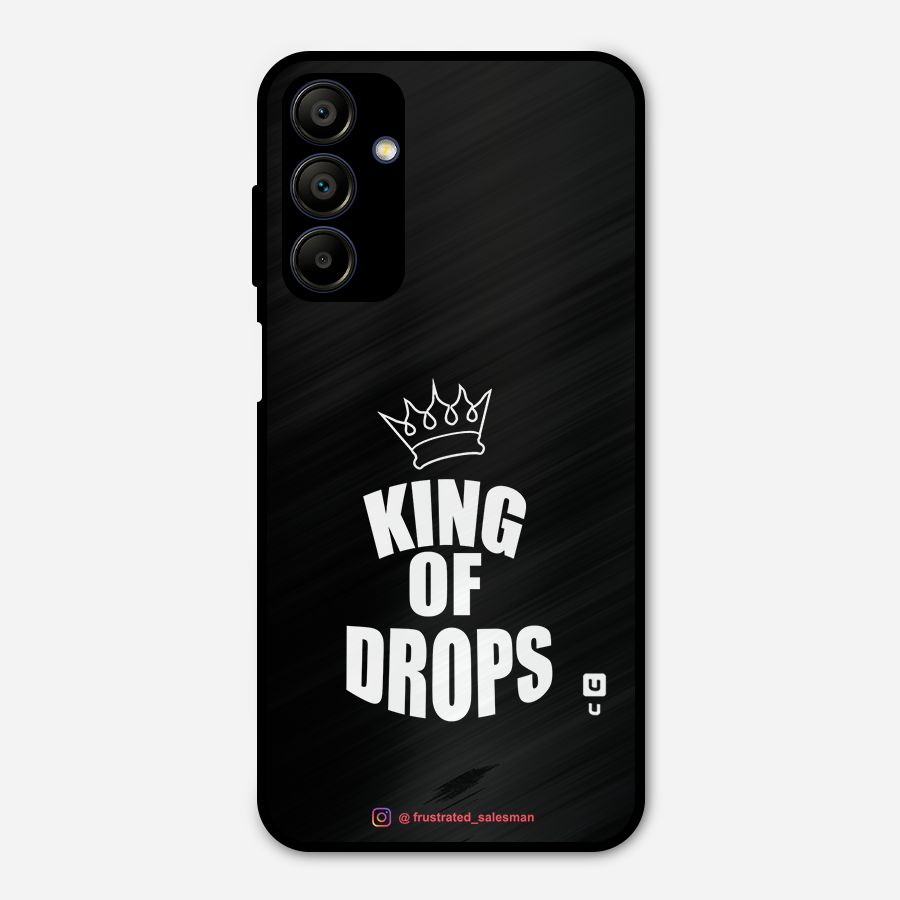 King of Drops Black Metal Back Case for Galaxy A15 5G