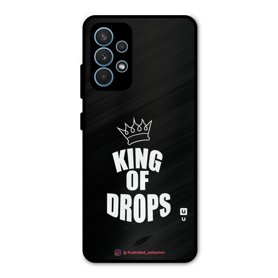 King of Drops Black Metal Back Case for Galaxy A32