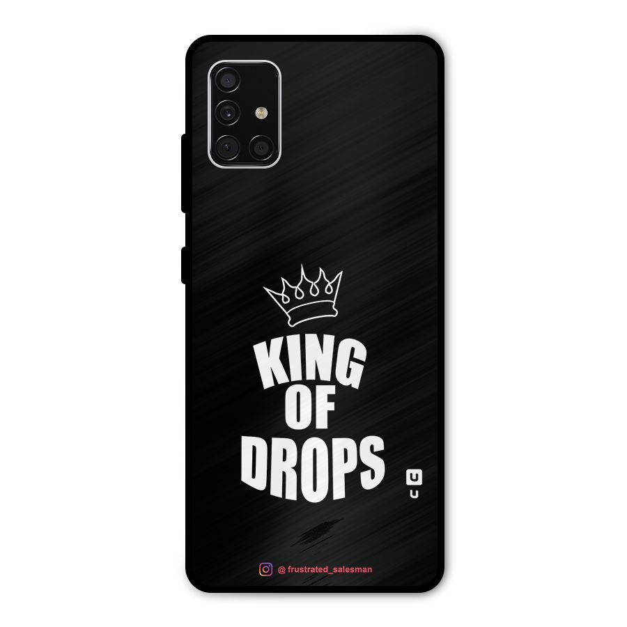 King of Drops Black Metal Back Case for Galaxy A51