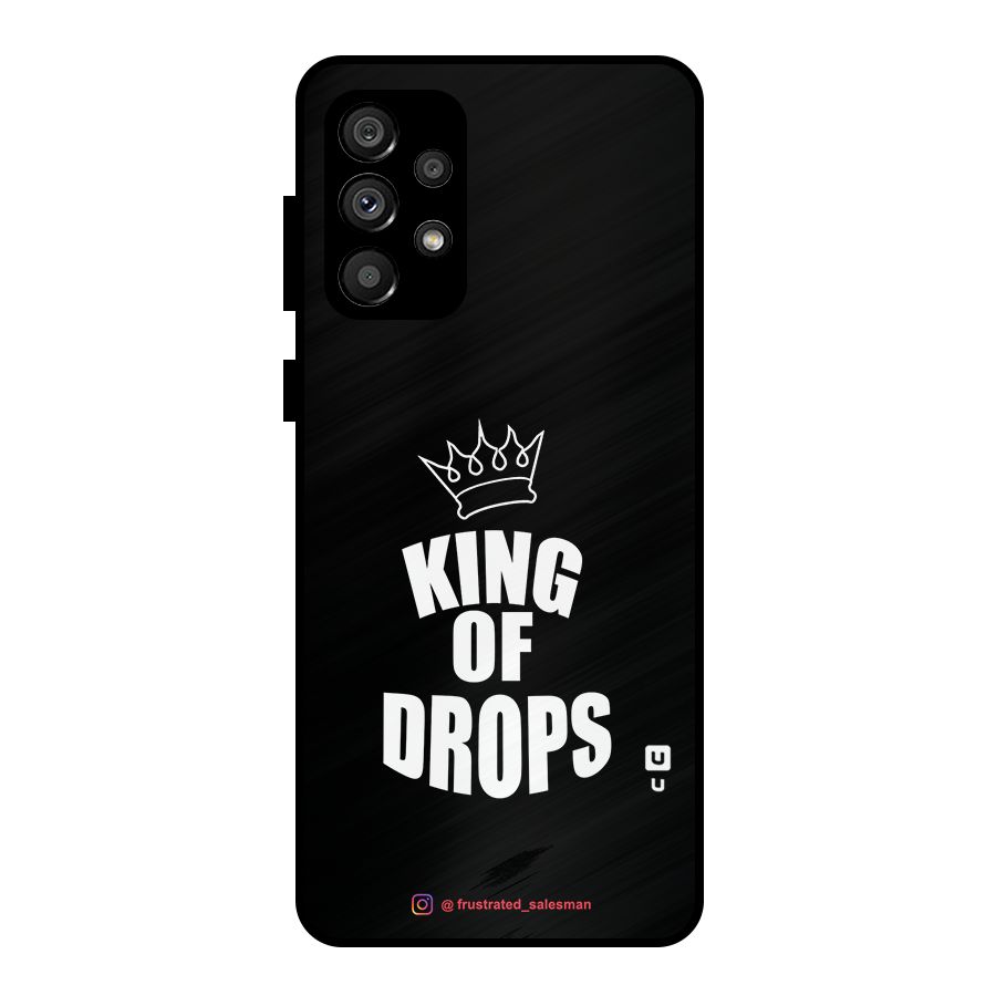 King of Drops Black Metal Back Case for Galaxy A73 5G