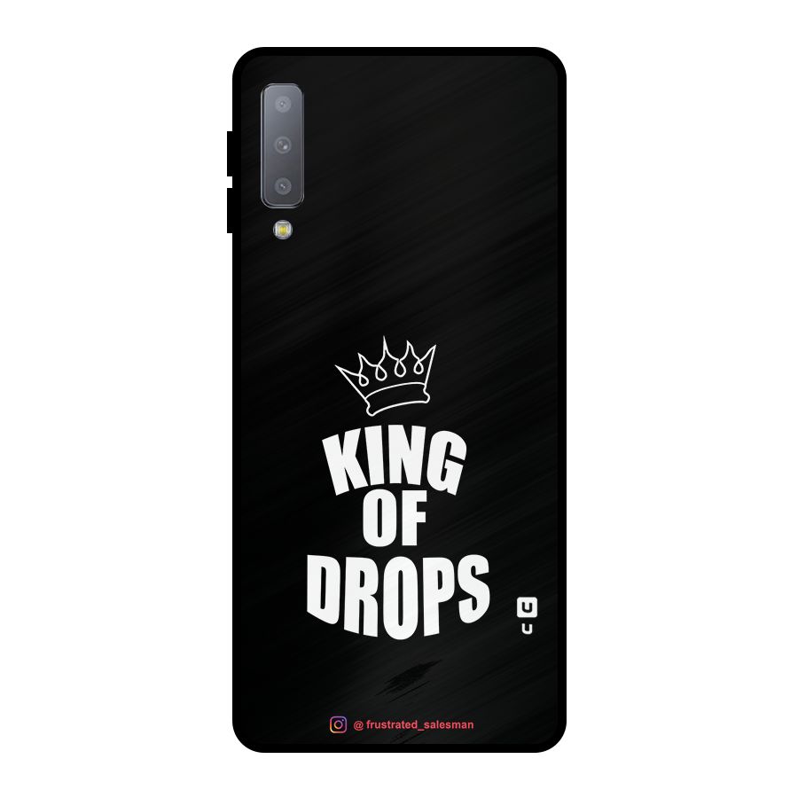 King of Drops Black Metal Back Case for Galaxy A7 (2018)