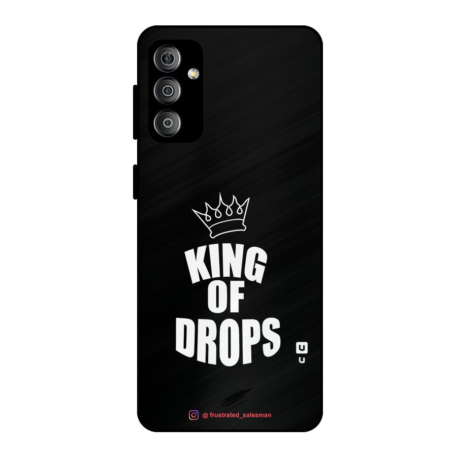 King of Drops Black Metal Back Case for Galaxy F23