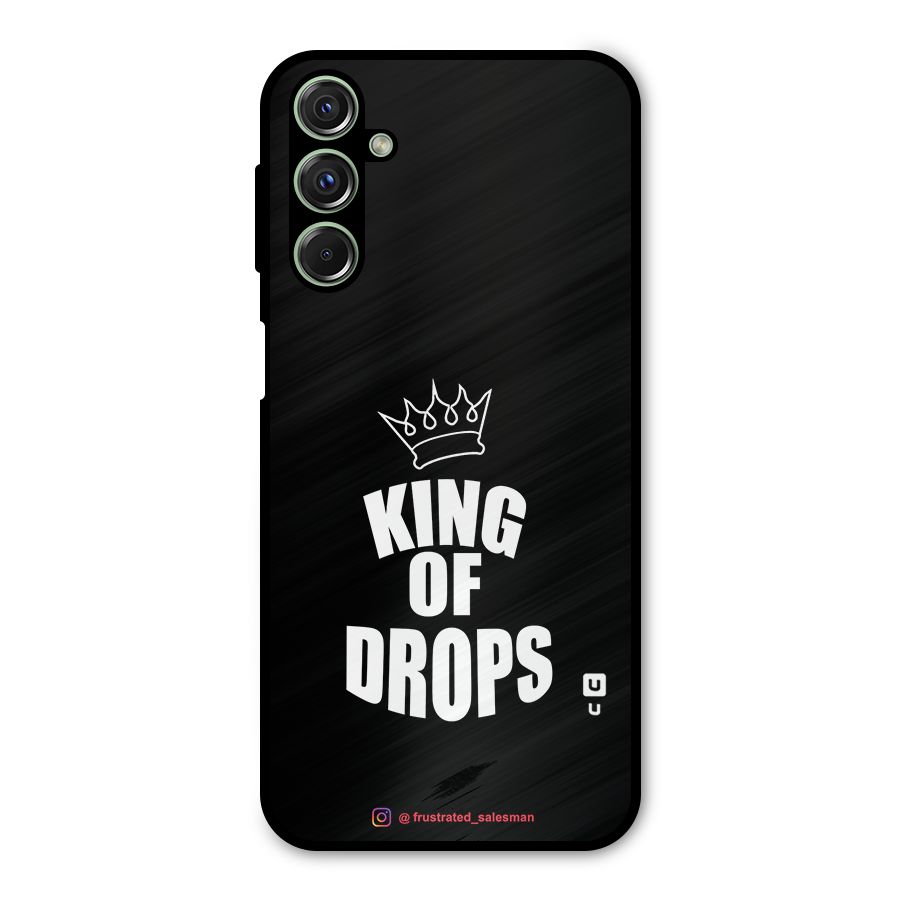 King of Drops Black Metal Back Case for Galaxy F34