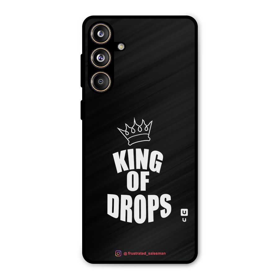 King of Drops Black Metal Back Case for Galaxy F55