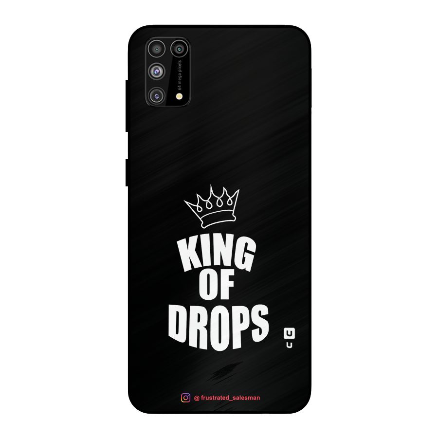 King of Drops Black Metal Back Case for Galaxy M31