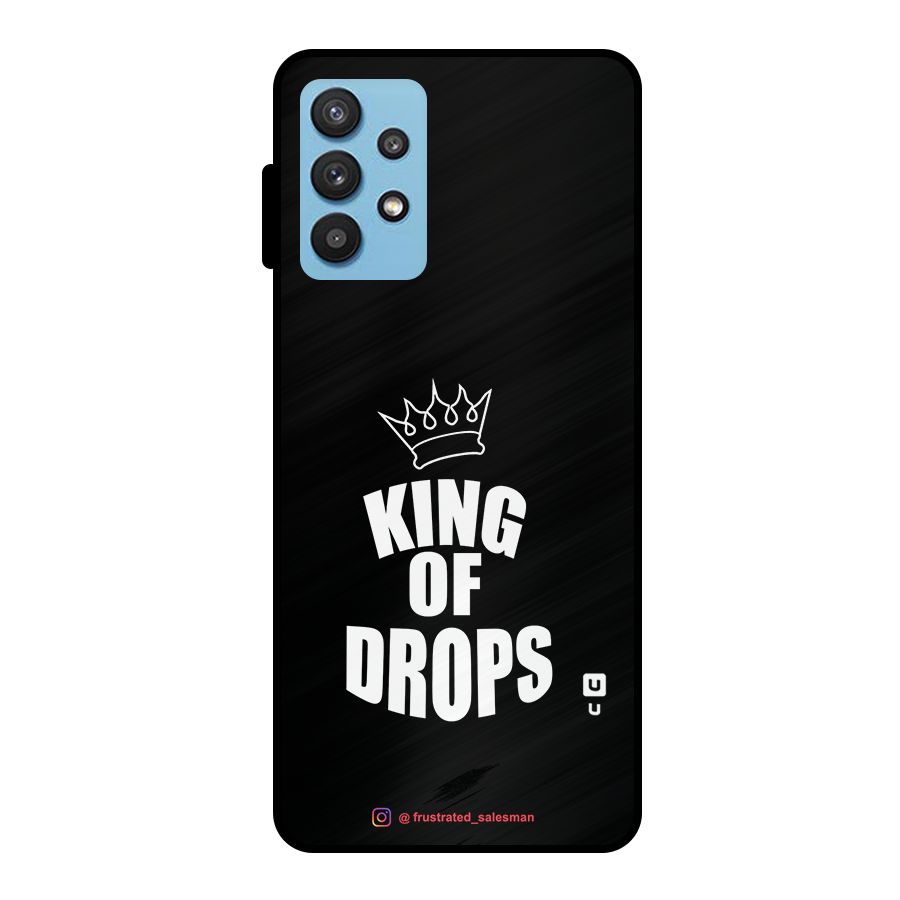 King of Drops Black Metal Back Case for Galaxy M32 5G