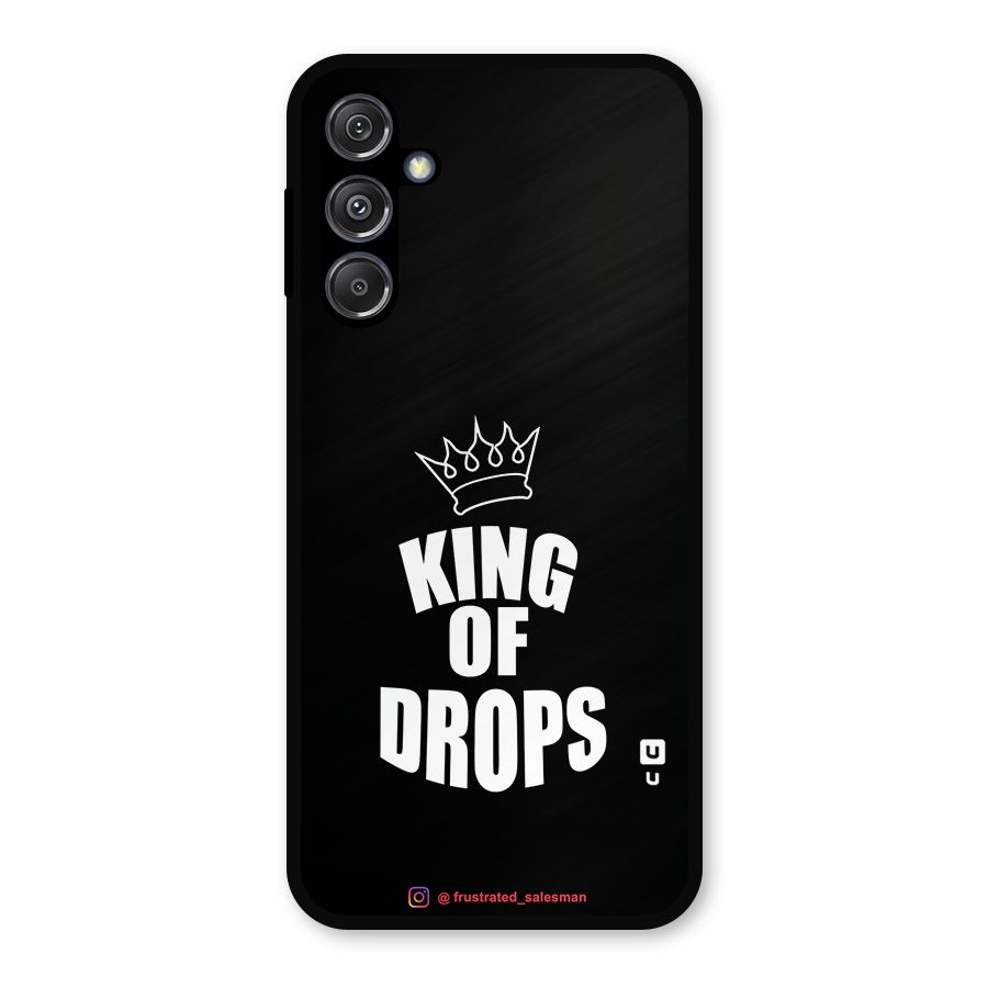 King of Drops Black Metal Back Case for Galaxy M34 5G