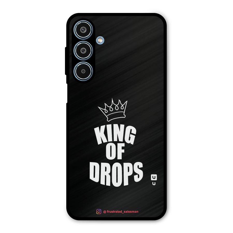 King of Drops Black Metal Back Case for Galaxy M35