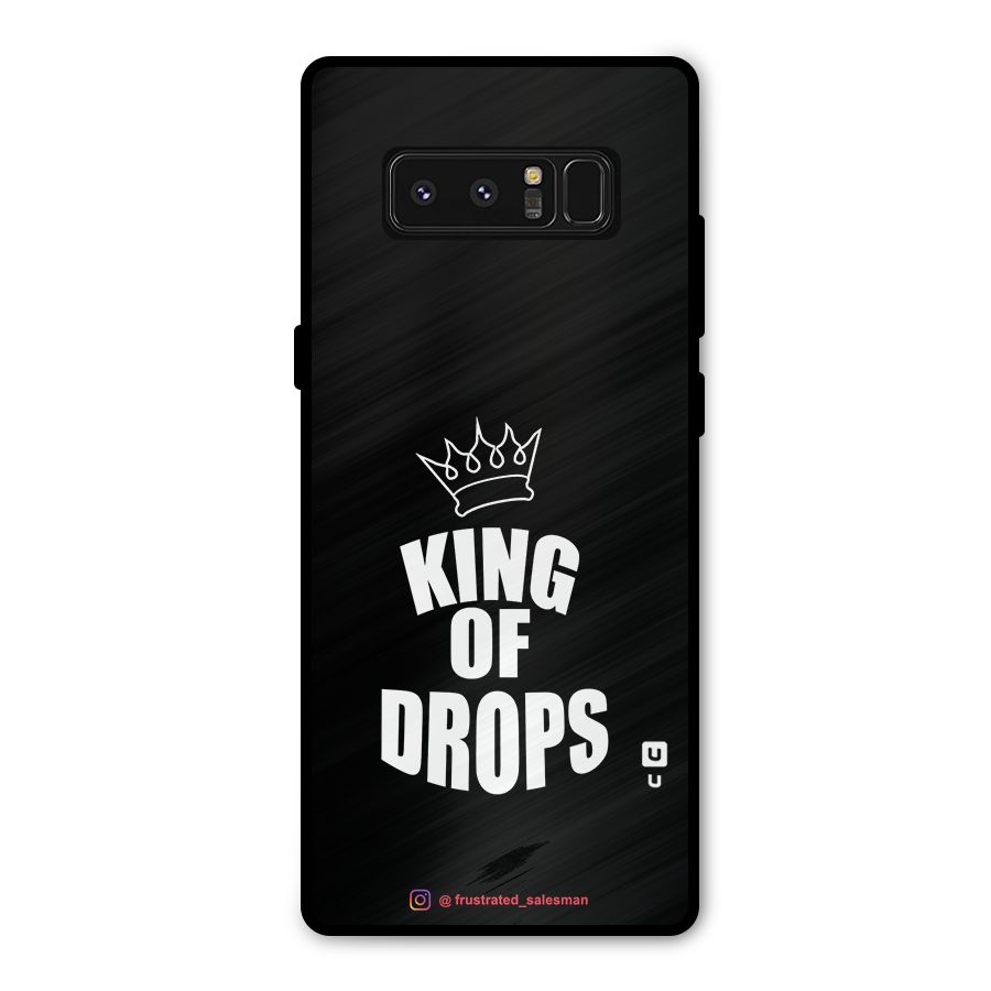 King of Drops Black Metal Back Case for Galaxy Note 8