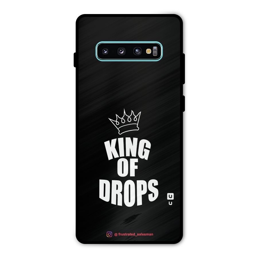 King of Drops Black Metal Back Case for Galaxy S10 Plus
