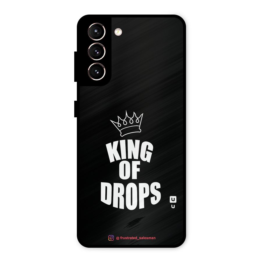 King of Drops Black Metal Back Case for Galaxy S21 5G