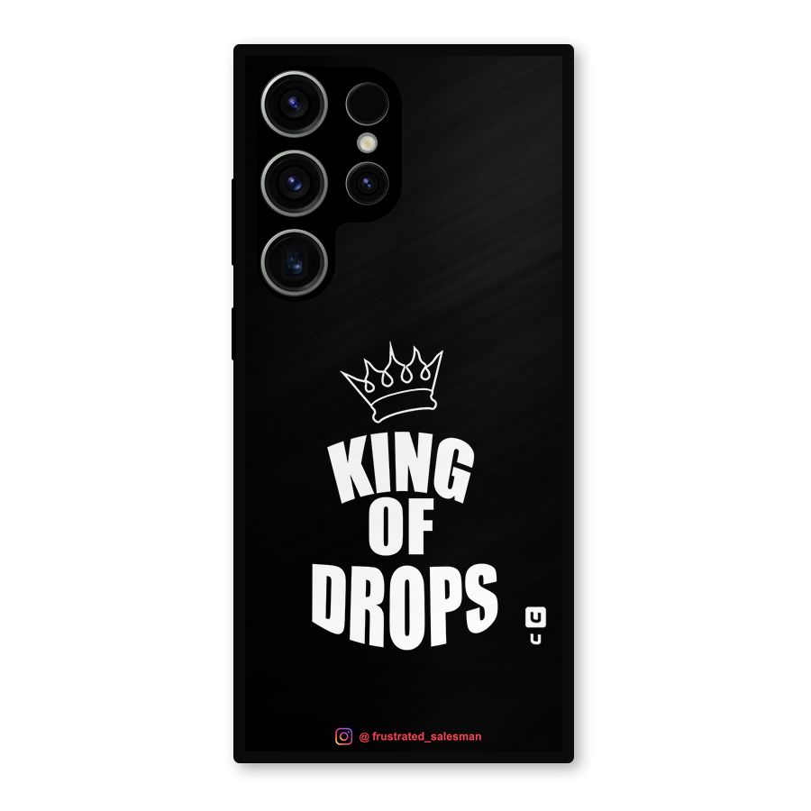 King of Drops Black Metal Back Case for Galaxy S23 Ultra