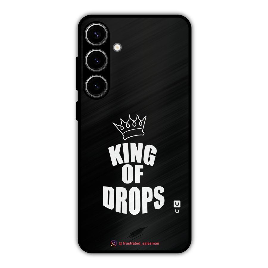 King of Drops Black Metal Back Case for Galaxy S24 Plus