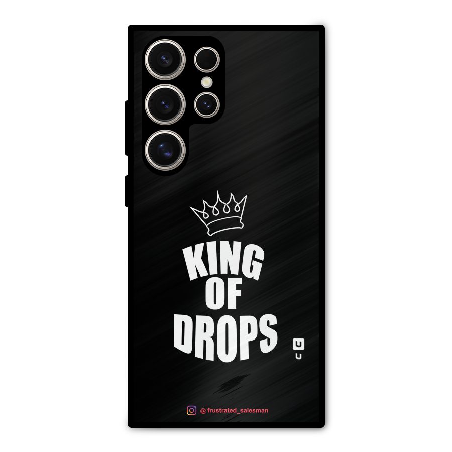 King of Drops Black Metal Back Case for Galaxy S24 Ultra