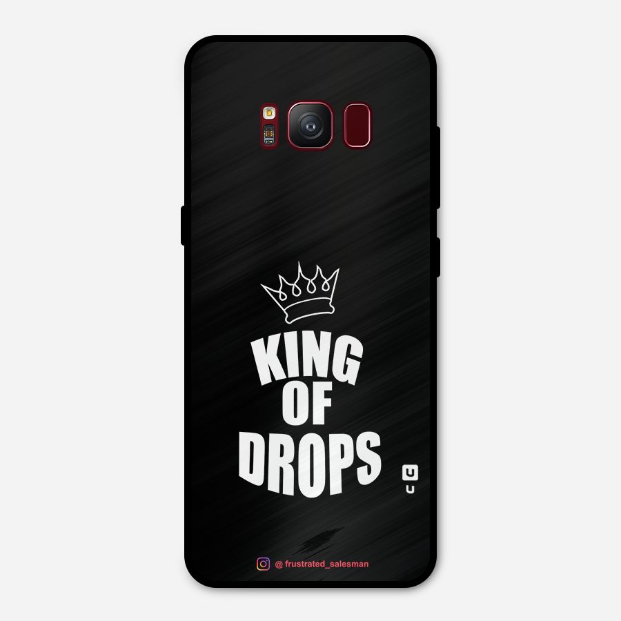 King of Drops Black Metal Back Case for Galaxy S8