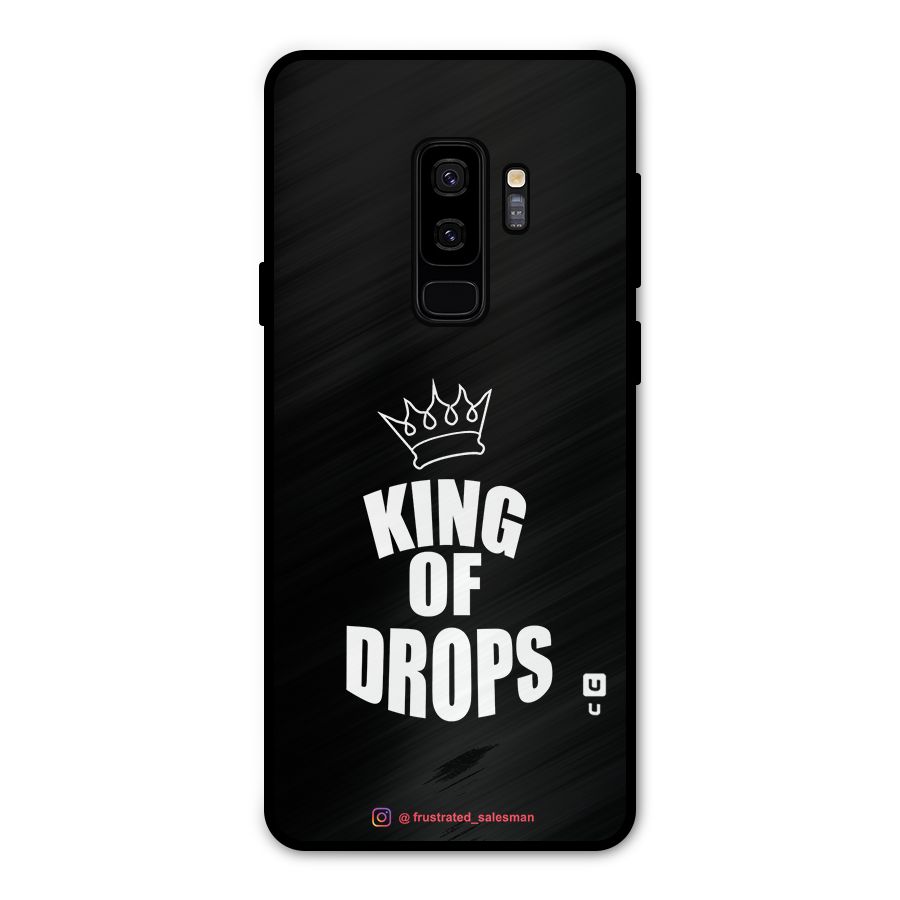 King of Drops Black Metal Back Case for Galaxy S9 Plus