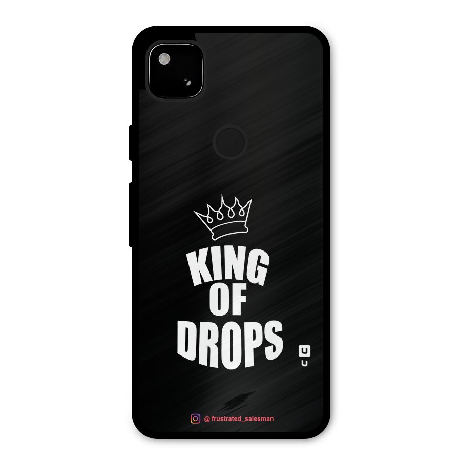 King of Drops Black Metal Back Case for Google Pixel 4a