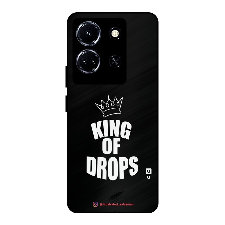 King of Drops Black Metal Back Case for Infinix Note 30 5G