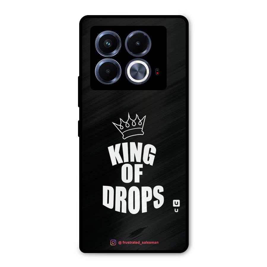 King of Drops Black Metal Back Case for Infinix Note 40 5G