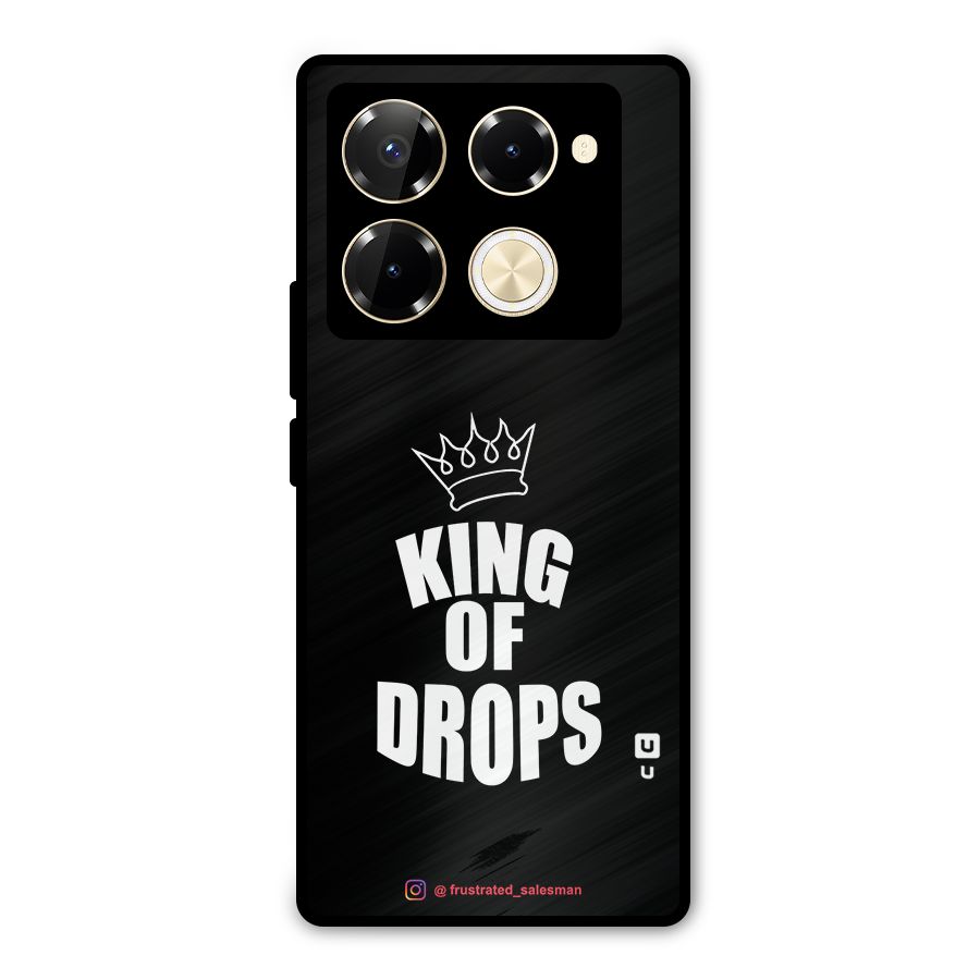 King of Drops Black Metal Back Case for Infinix Note 40 Pro Plus