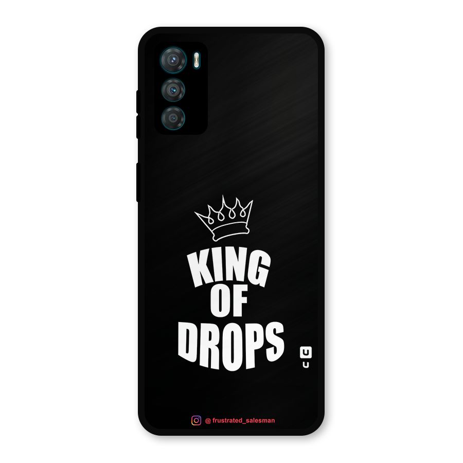 King of Drops Black Metal Back Case for Moto G42