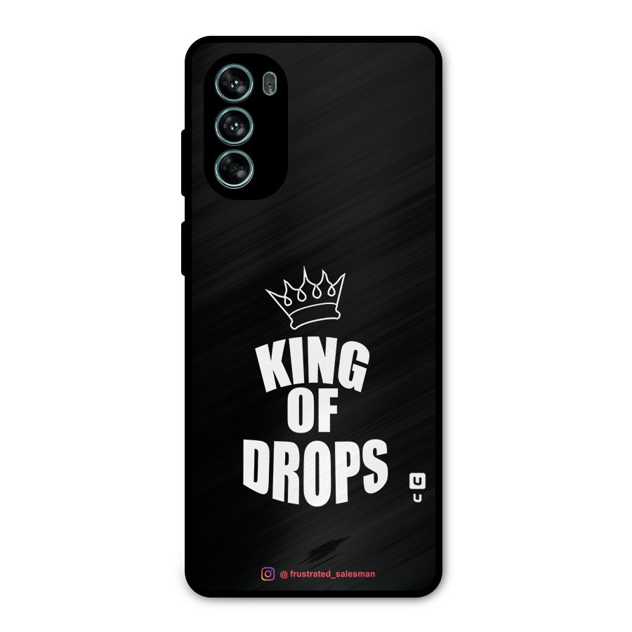 King of Drops Black Metal Back Case for Moto G62