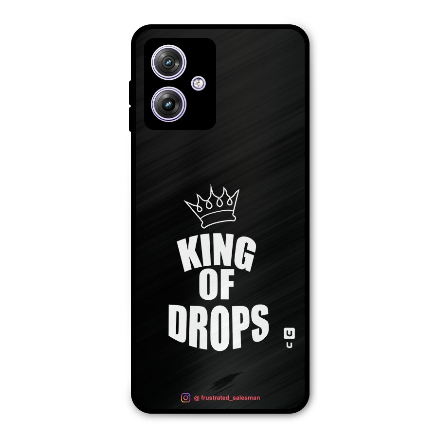 King of Drops Black Metal Back Case for Moto G64