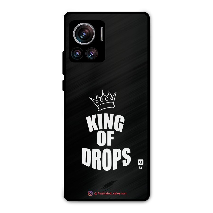 King of Drops Black Metal Back Case for Motorola Edge 30 Ultra