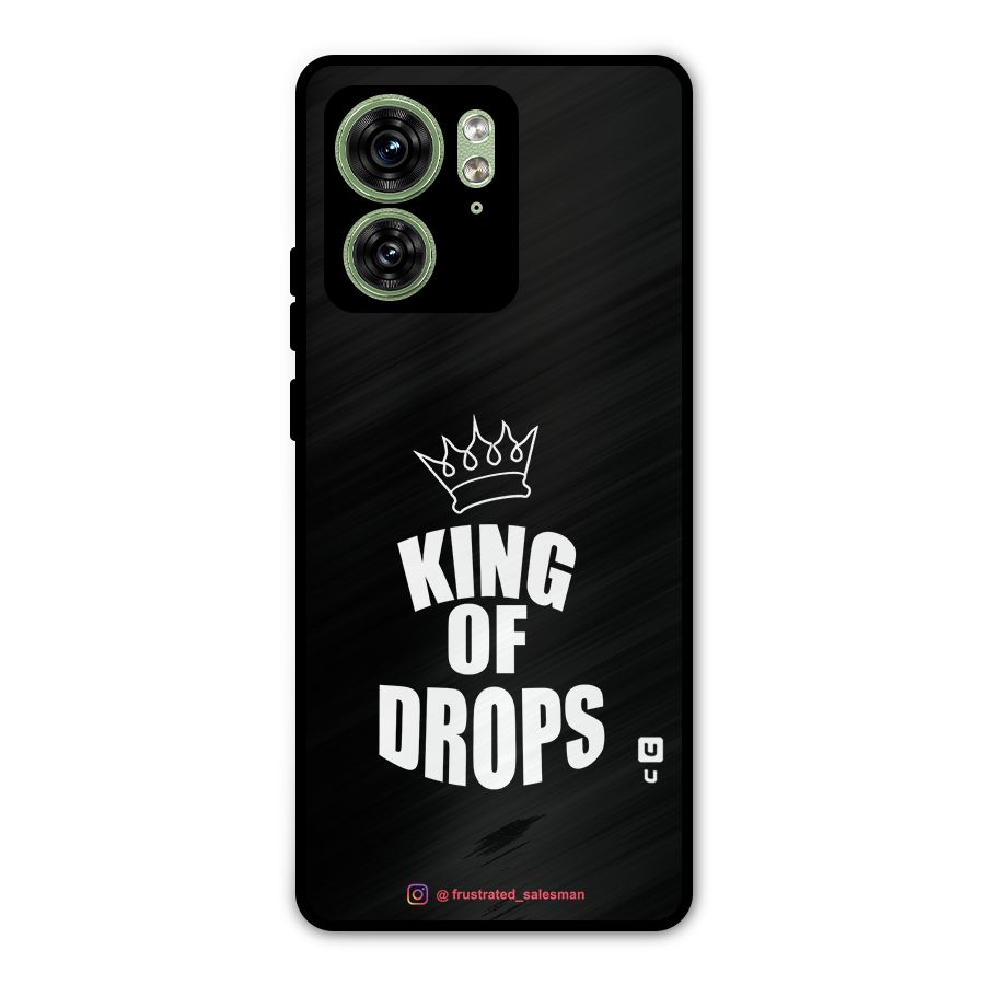 King of Drops Black Metal Back Case for Motorola Edge 40 5G