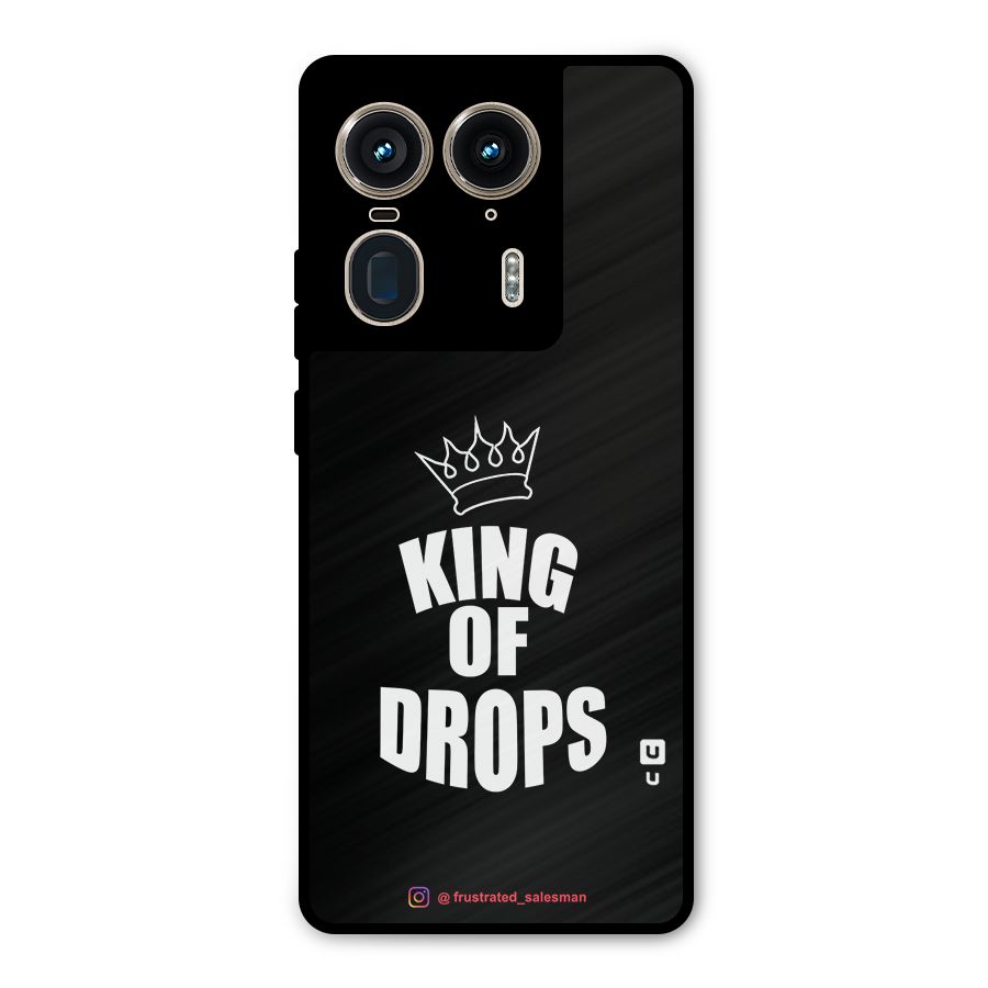 King of Drops Black Metal Back Case for Motorola Edge 50 Ultra