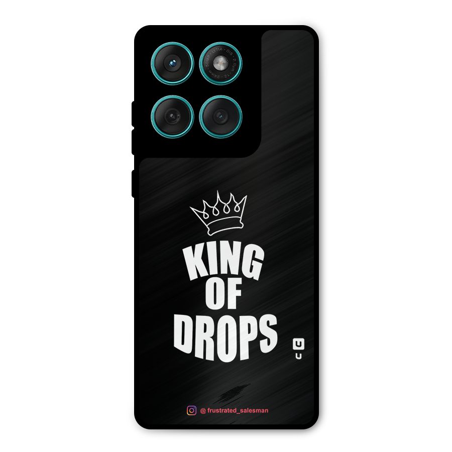King of Drops Black Metal Back Case for Motorola Edge 60 Fusion