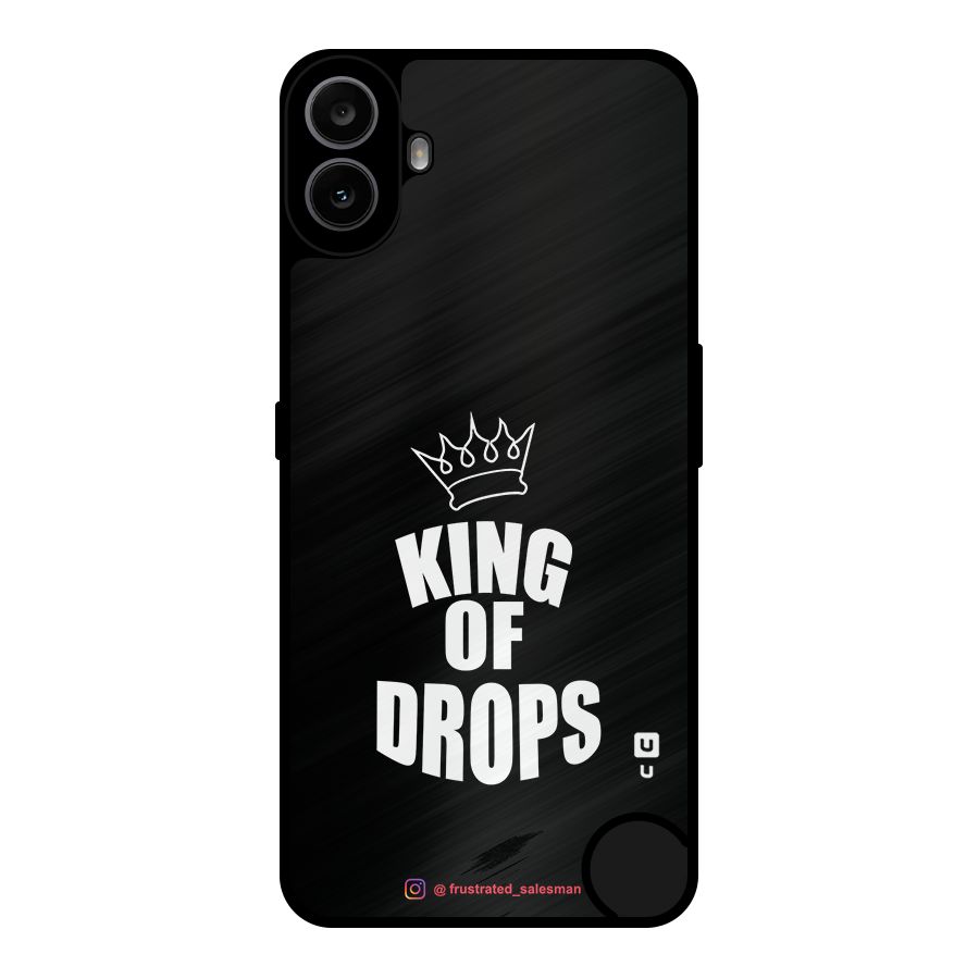 King of Drops Black Metal Back Case for Nothing CMF Phone 1