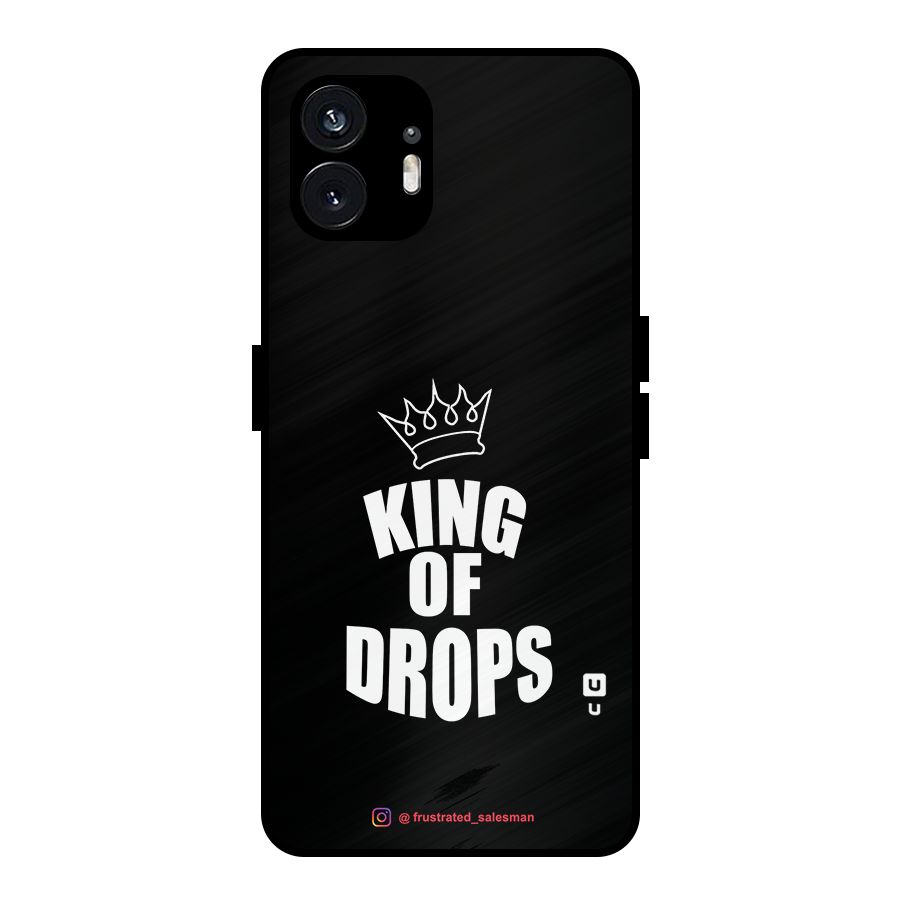 King of Drops Black Metal Back Case for Nothing Phone 2