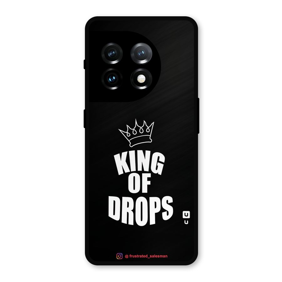King of Drops Black Metal Back Case for OnePlus 11