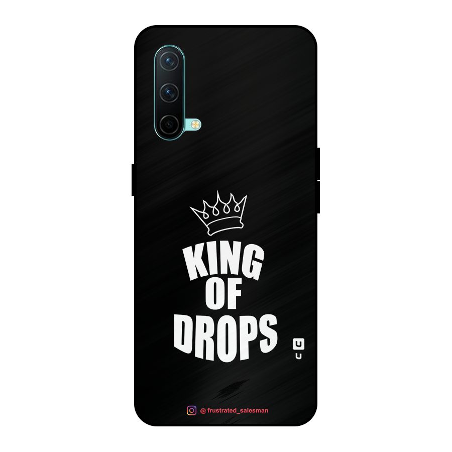 King of Drops Black Metal Back Case for OnePlus Nord CE 5G