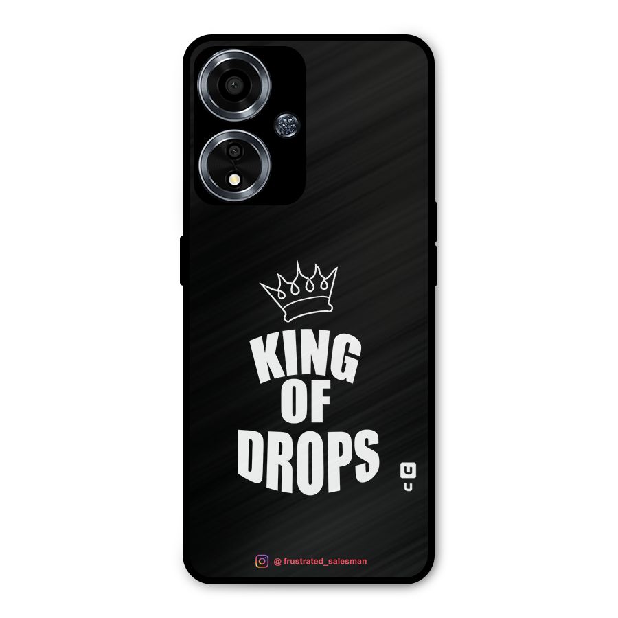 King of Drops Black Metal Back Case for Oppo A59