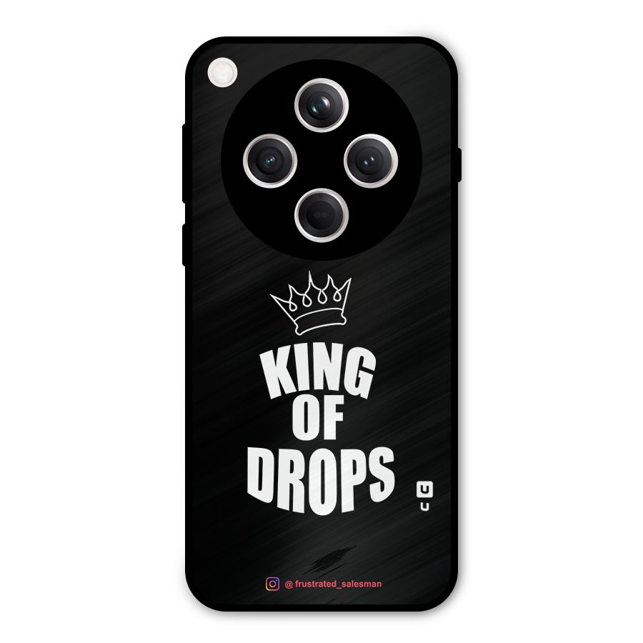King of Drops Black Metal Back Case for Oppo Find X8
