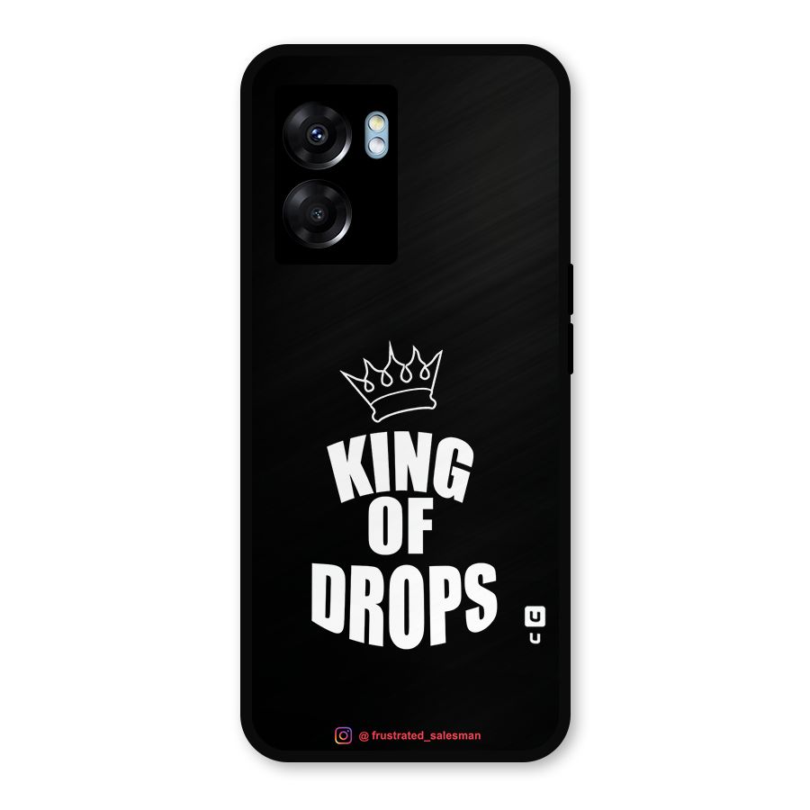 King of Drops Black Metal Back Case for Oppo K10 (5G)