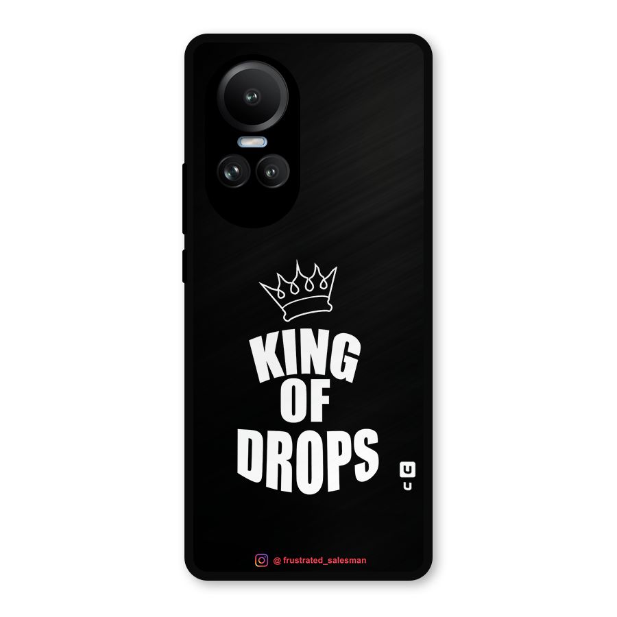 King of Drops Black Metal Back Case for Oppo Reno10