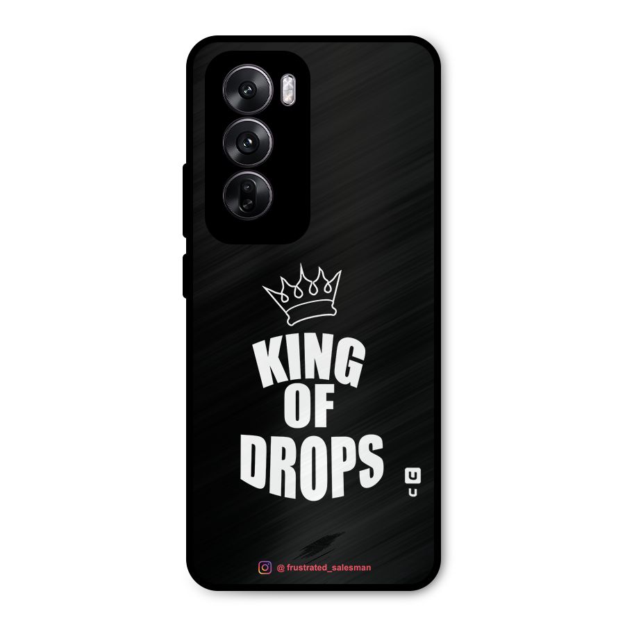 King of Drops Black Metal Back Case for Oppo Reno12