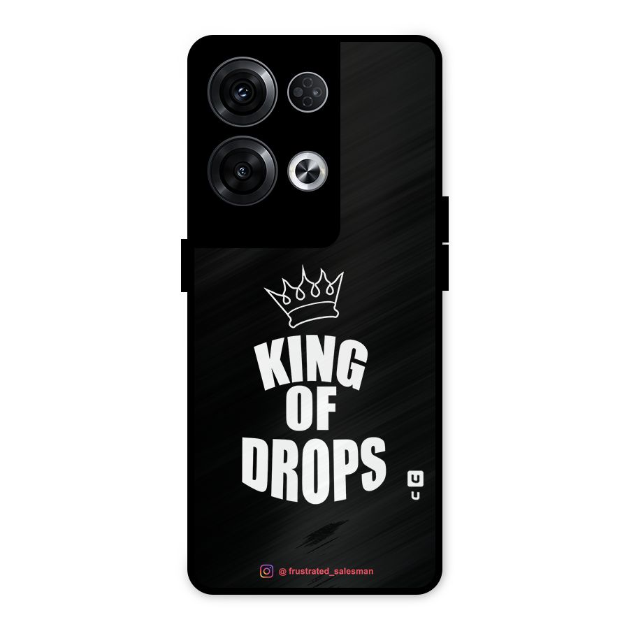 King of Drops Black Metal Back Case for Oppo Reno8 Pro 5G
