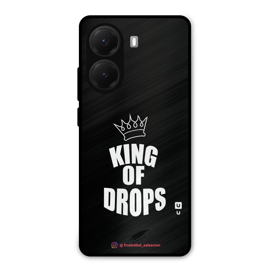 King of Drops Black Metal Back Case for Poco X7 Pro