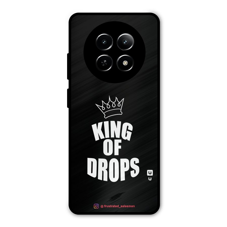 King of Drops Black Metal Back Case for Realme 12x 5G