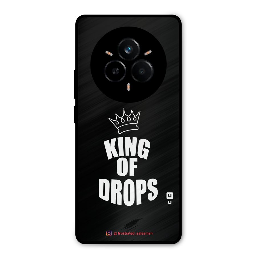 King of Drops Black Metal Back Case for Realme 14 Pro
