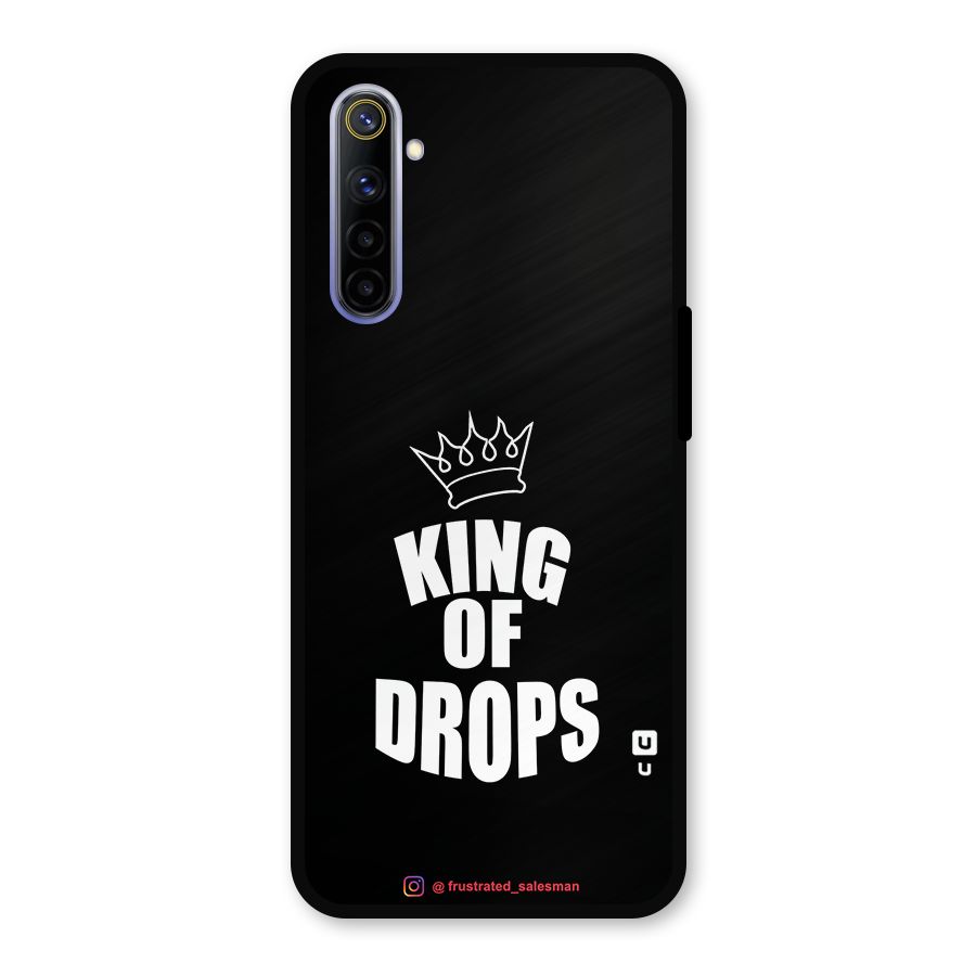 King of Drops Black Metal Back Case for Realme 6