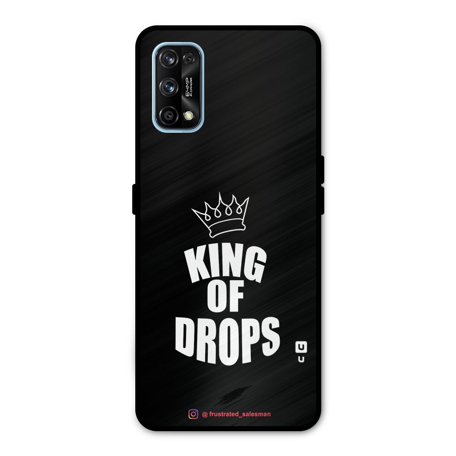 King of Drops Black Metal Back Case for Realme 7 Pro