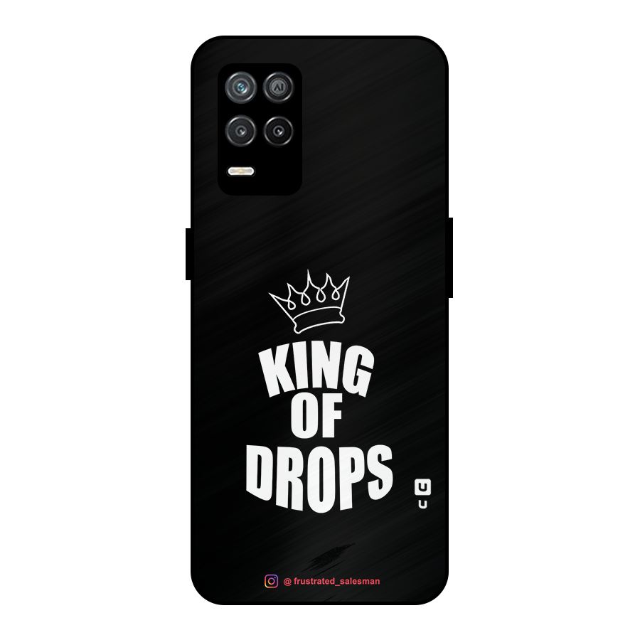 King of Drops Black Metal Back Case for Realme 8 5G